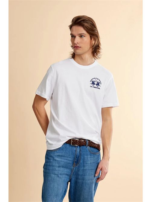 T-shirt uomo manica corta in jersey di cotone con team logo - Vernie LA MARTINA | MCR009JS388/00001